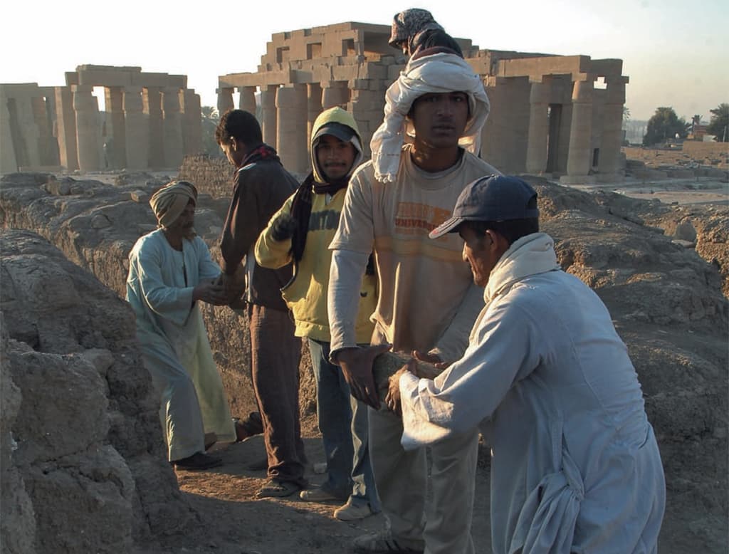 Chantier de restauration du Ramesseum