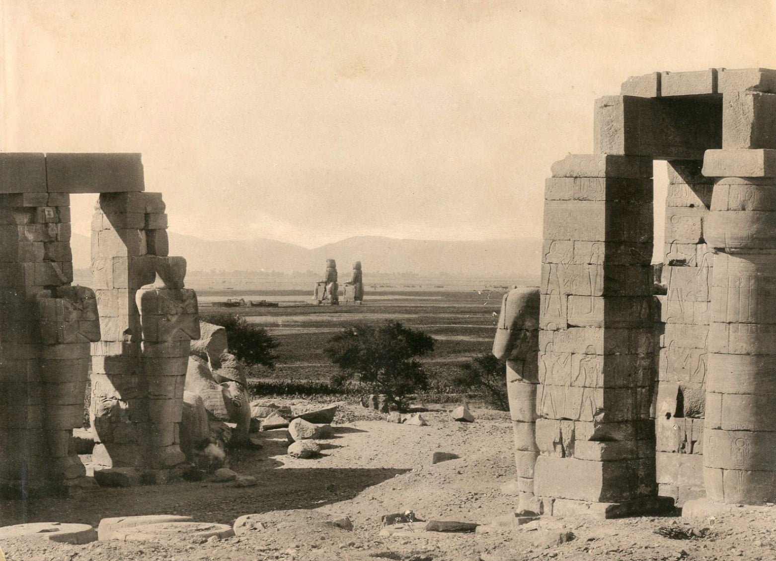 Vue aérienne du Ramesseum